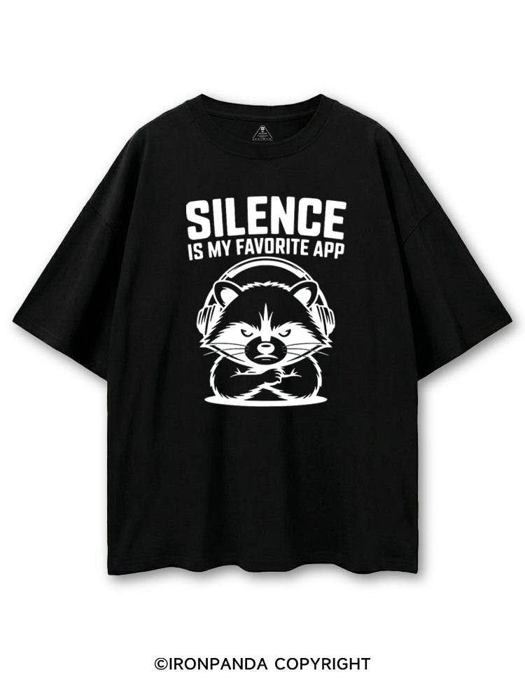 SILENCE IS MY FAVORITE APP COTTON PUMP COVER