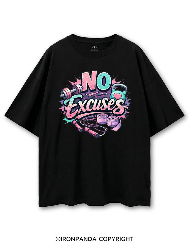 NO EXCUSES FUNNY FITNESS COTTON PUMP COVER