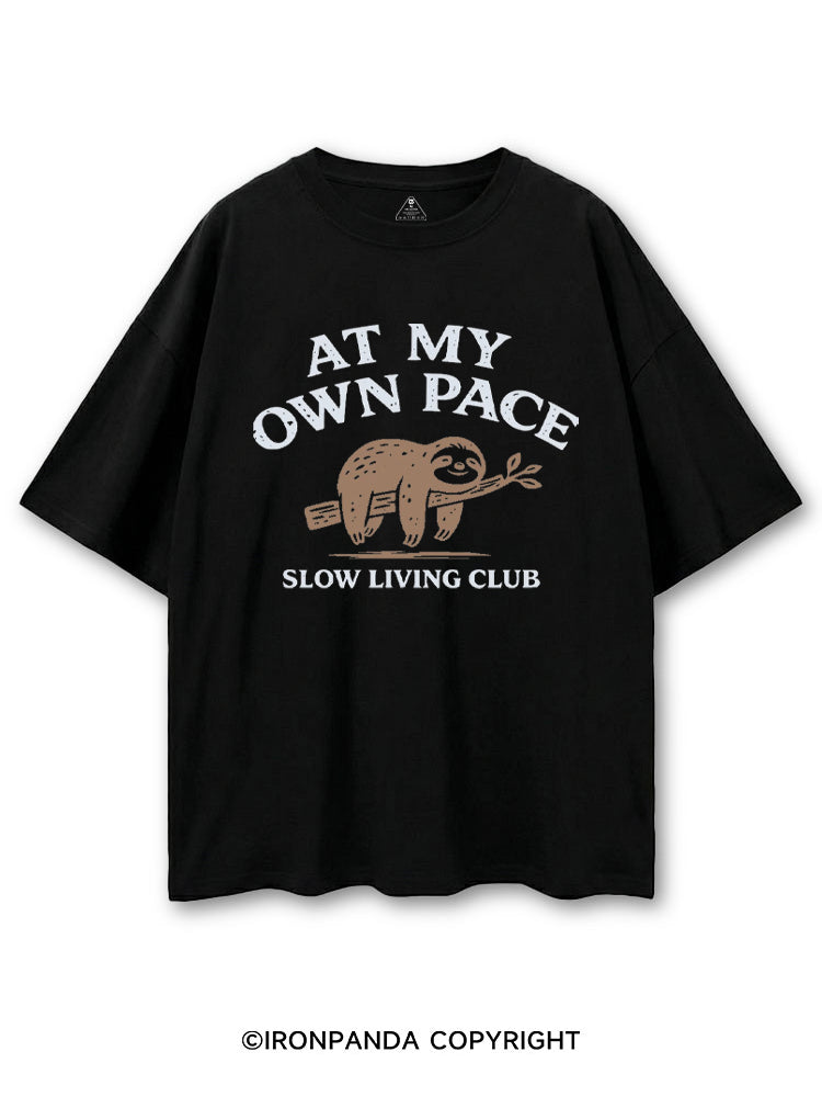 AT MY OWN PACE SLOW LIVING CLUB COTTON PUMP COVER