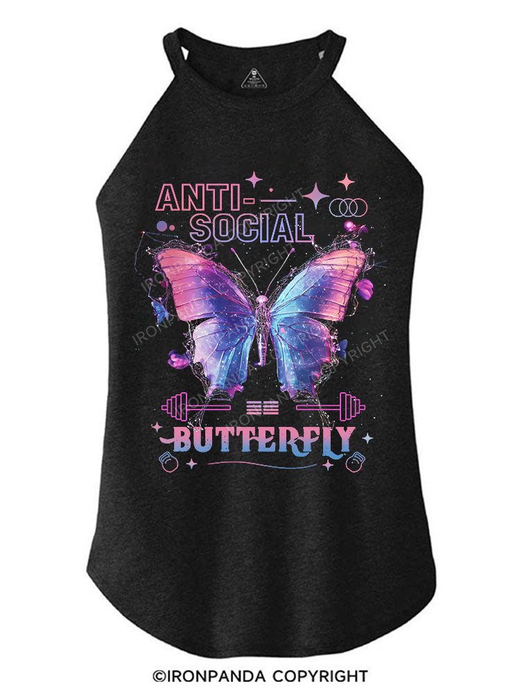 ANTI-SOCIAL BUTTERFLY TRI ROCKER COTTON TANK