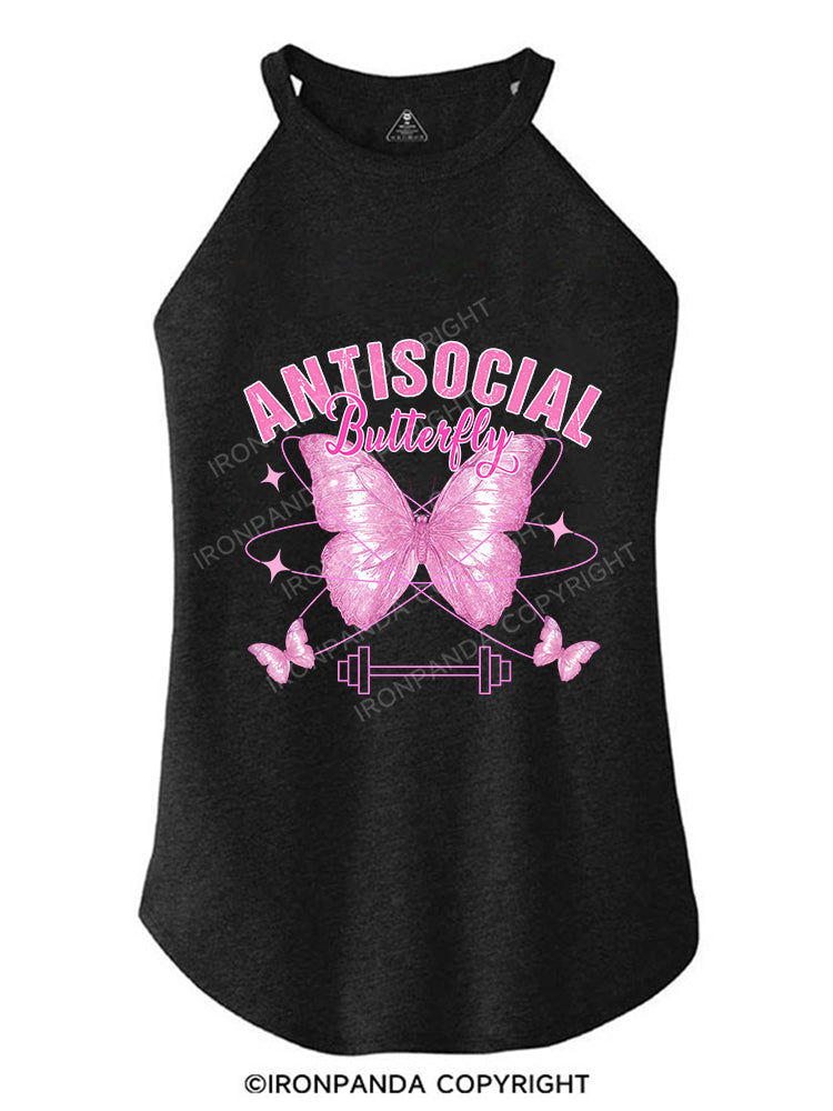 ANTI-SOCIAL BUTTERFLY TRI ROCKER COTTON TANK