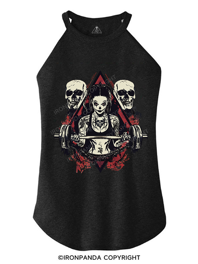 DEADLIFTS TILL DEATH TRI ROCKER COTTON TANK
