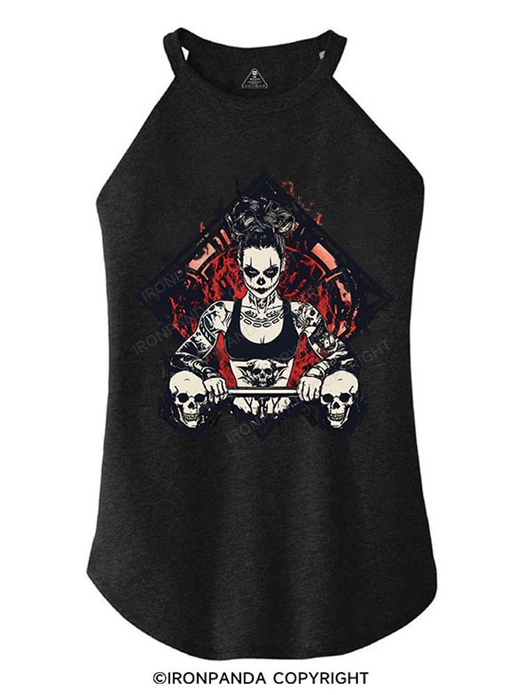 HEAVY LIFTS, DARK VIBES TRI ROCKER COTTON TANK
