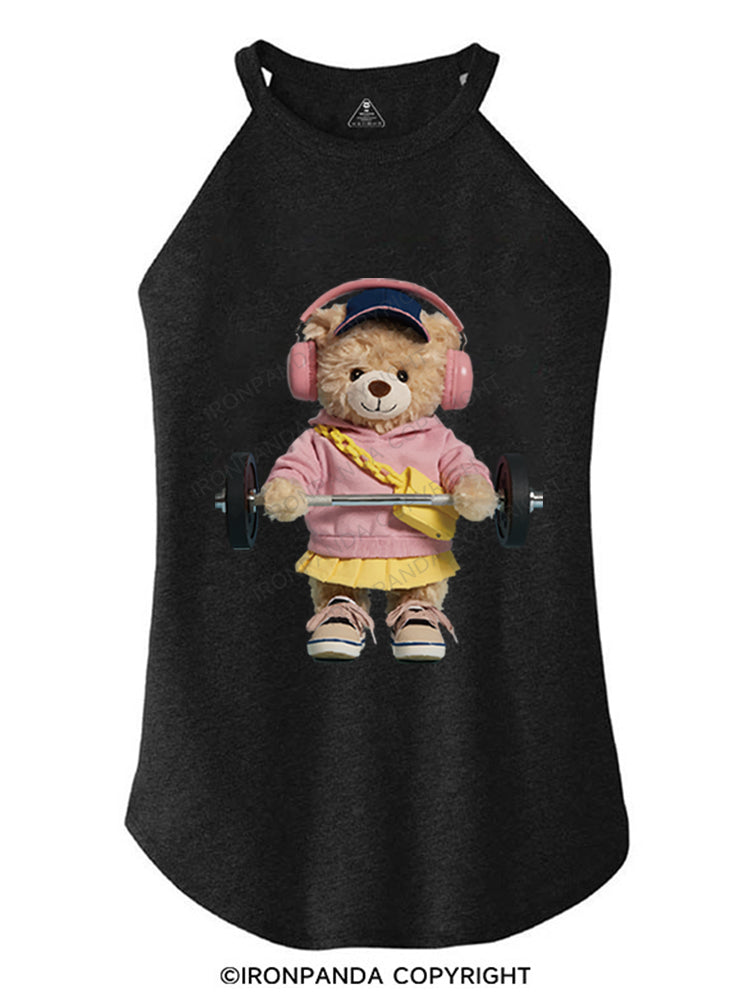DEADLIFT WITH BEAR POWER TRI ROCKER COTTON TANK