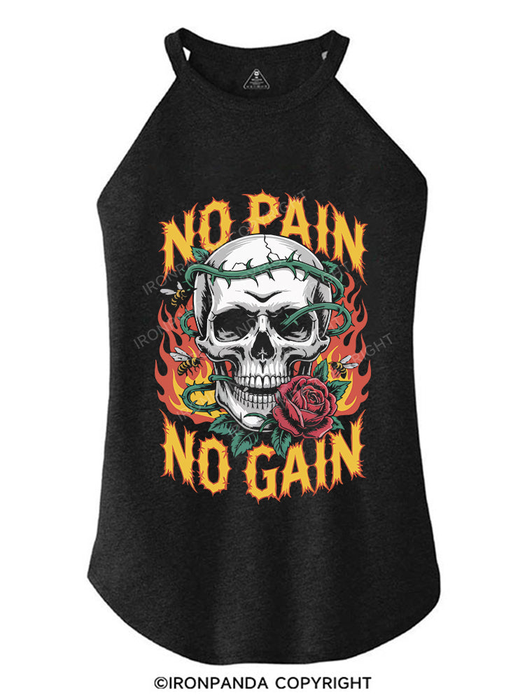 NO PAIN NO GAIN TRI ROCKER COTTON TANK