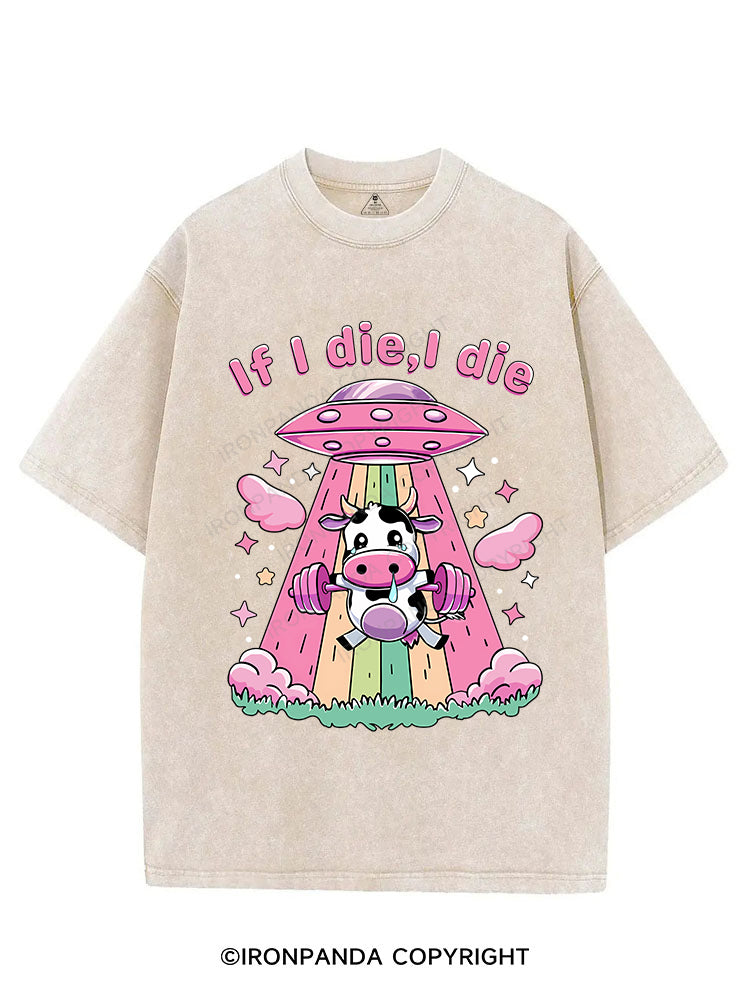 IF I DIE I DIE VINTAGE GYM SHIRT