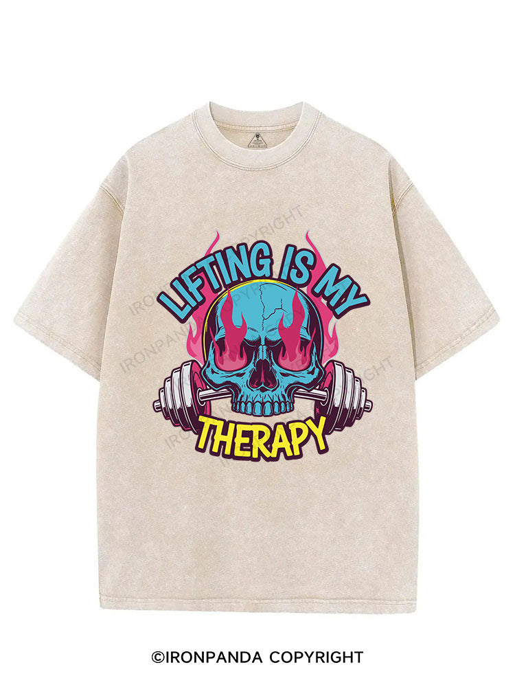 LIFTING IS MY THERAPY VINTAGE GYM SHIRT