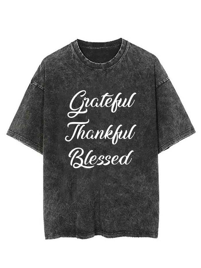 Grateful Thankful Blessed Vintage Gym Shirt