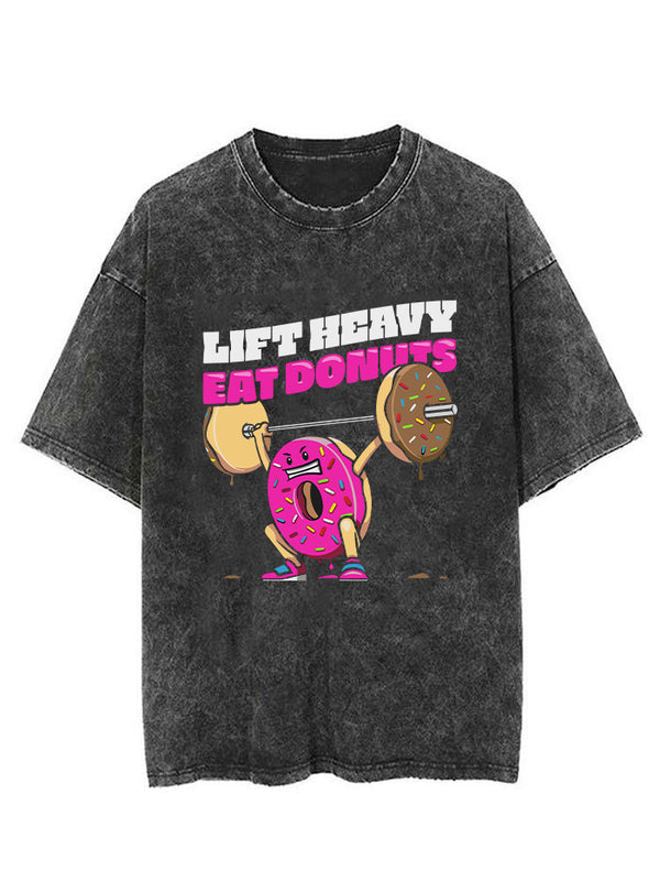 Lift Heavy Eat Donuts Vintage Gym Shirt