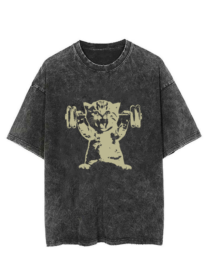 Deadlift cat Vintage Gym Shirt