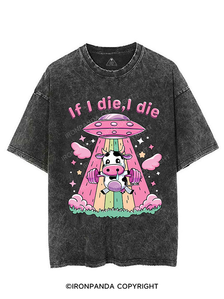 IF I DIE I DIE VINTAGE GYM SHIRT