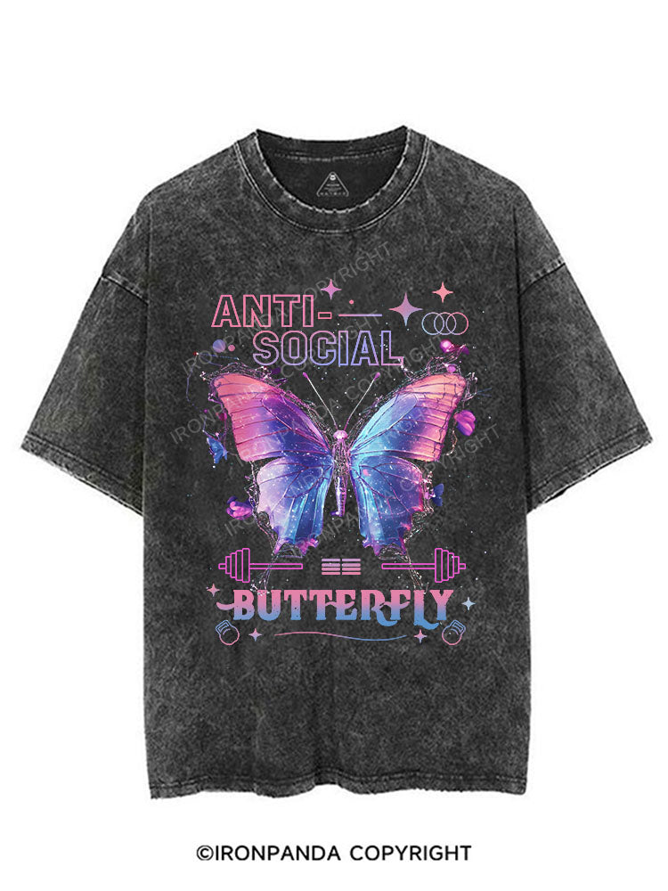 ANTI-SOCIAL BUTTERFLY VINTAGE GYM SHIRT