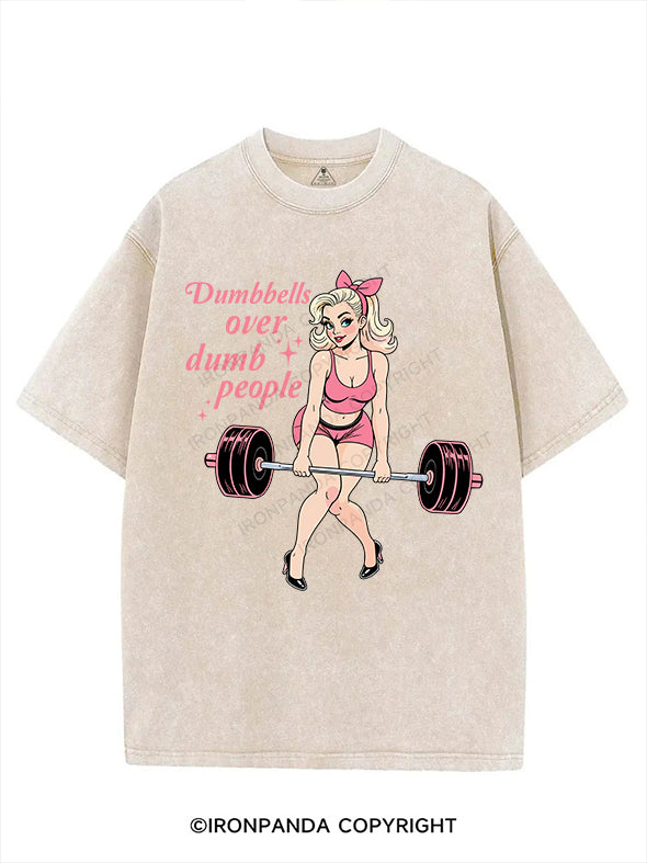 DUMBBELLS OVER DUMBASSES VINTAGE GYM SHIRT