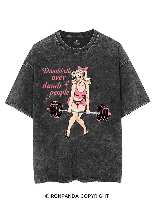 DUMBBELLS OVER DUMBASSES VINTAGE GYM SHIRT