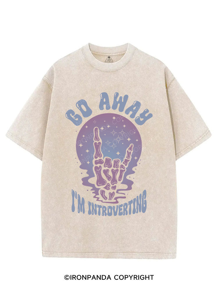 GO AWAY I'M INTROVERTING VINTAGE GYM SHIRT