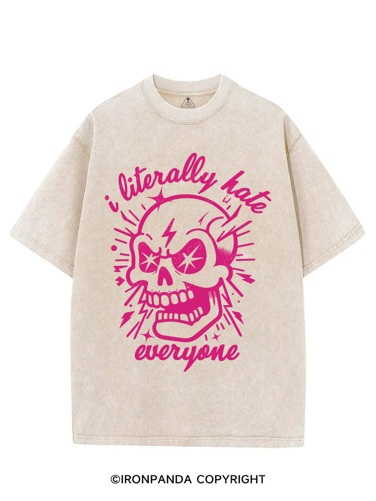 I LITERALLY HATE EVERYONE VINTAGE GYM SHIRT