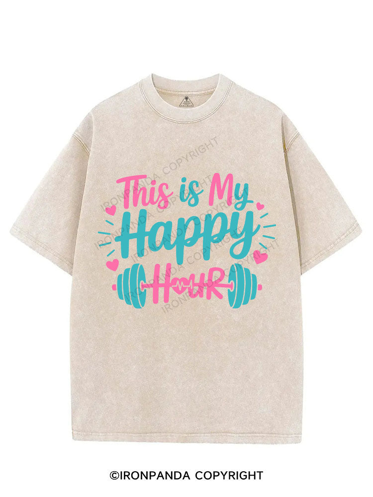 This Is My Happy Hour VINTAGE GYM SHIRT