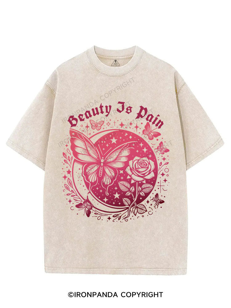 BEAUTY IS PAIN VINTAGE GYM SHIRT