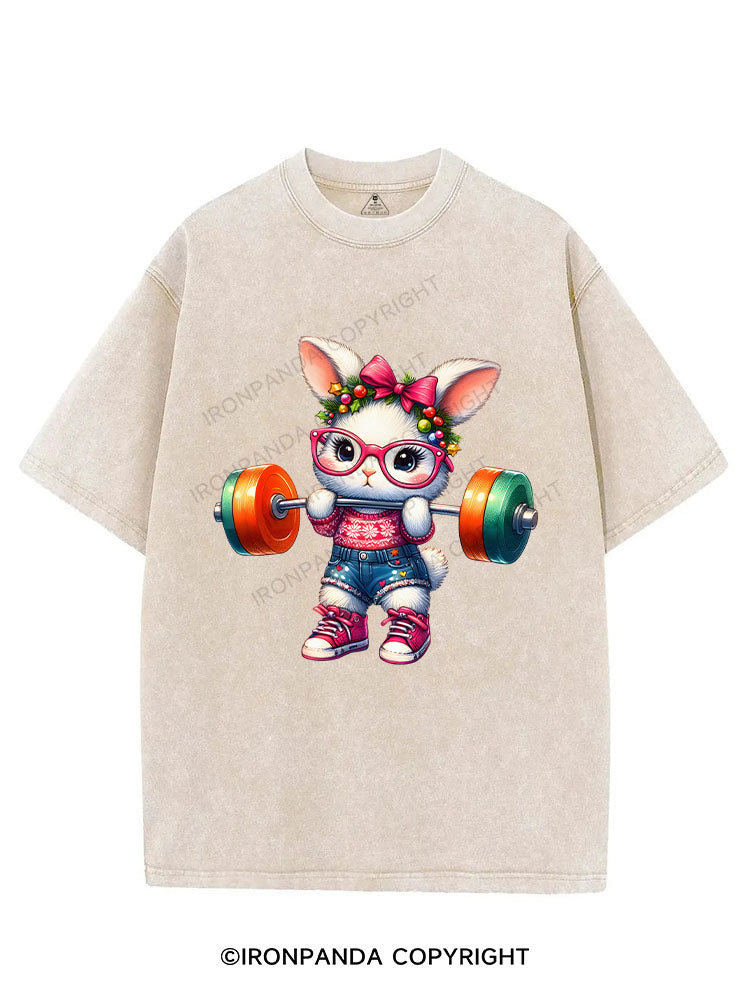 LIFTING THROUGH THE HOLIDAYS VINTAGE GYM SHIRT