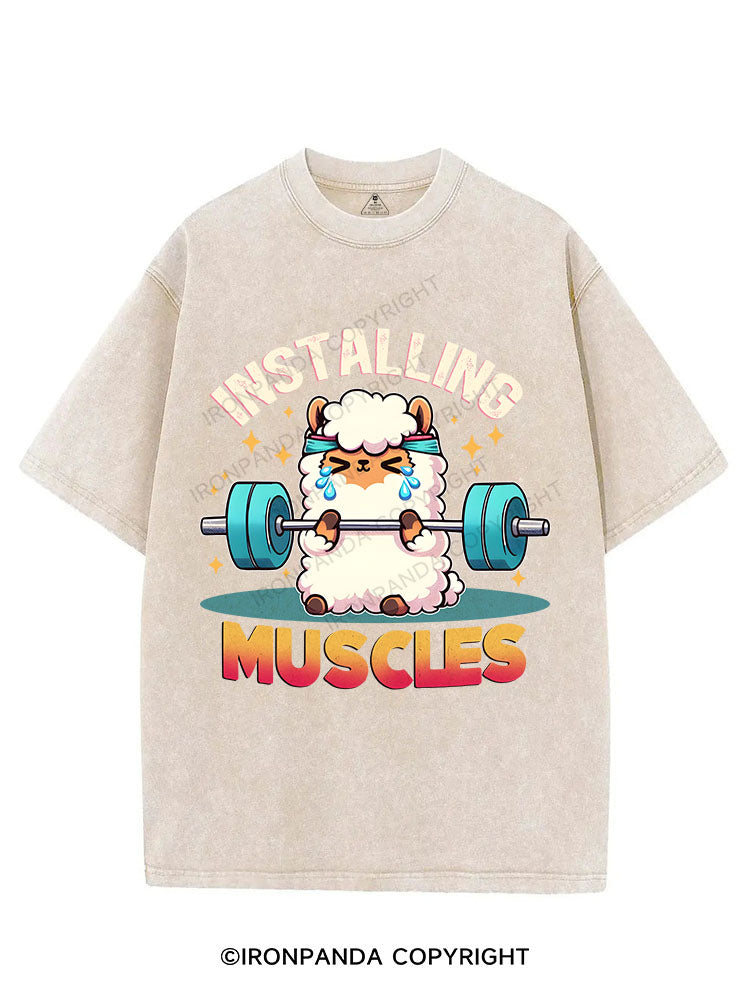 INSTALLING MUSCLES VINTAGE GYM SHIRT