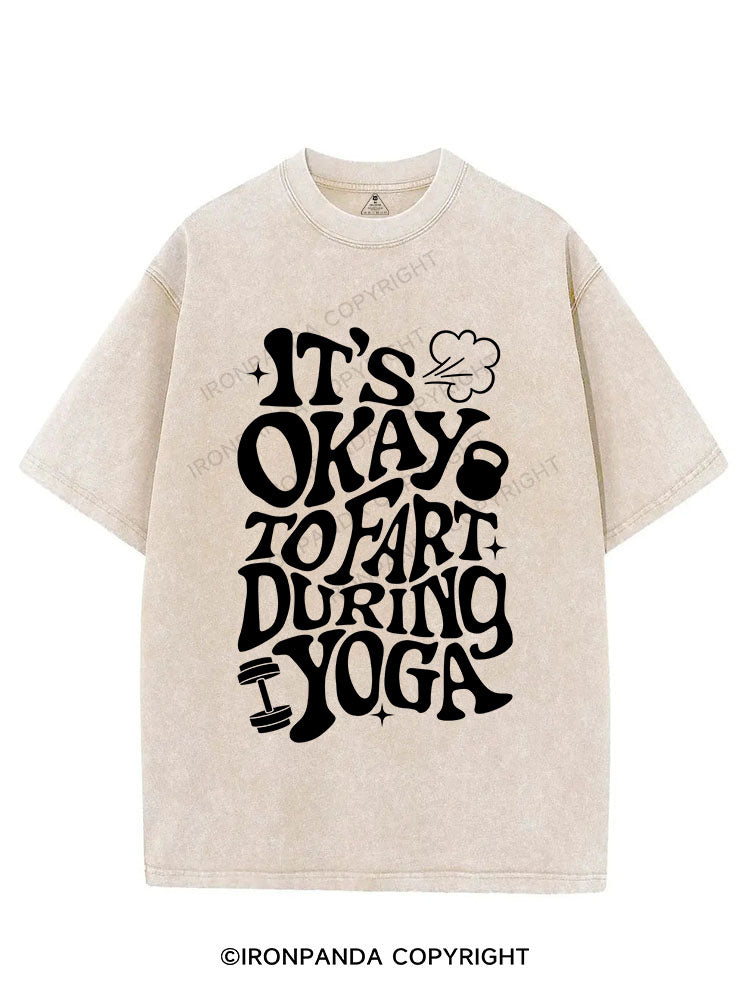 IT'S OKAY TO FART DURING YOGA VINTAGE GYM SHIRT