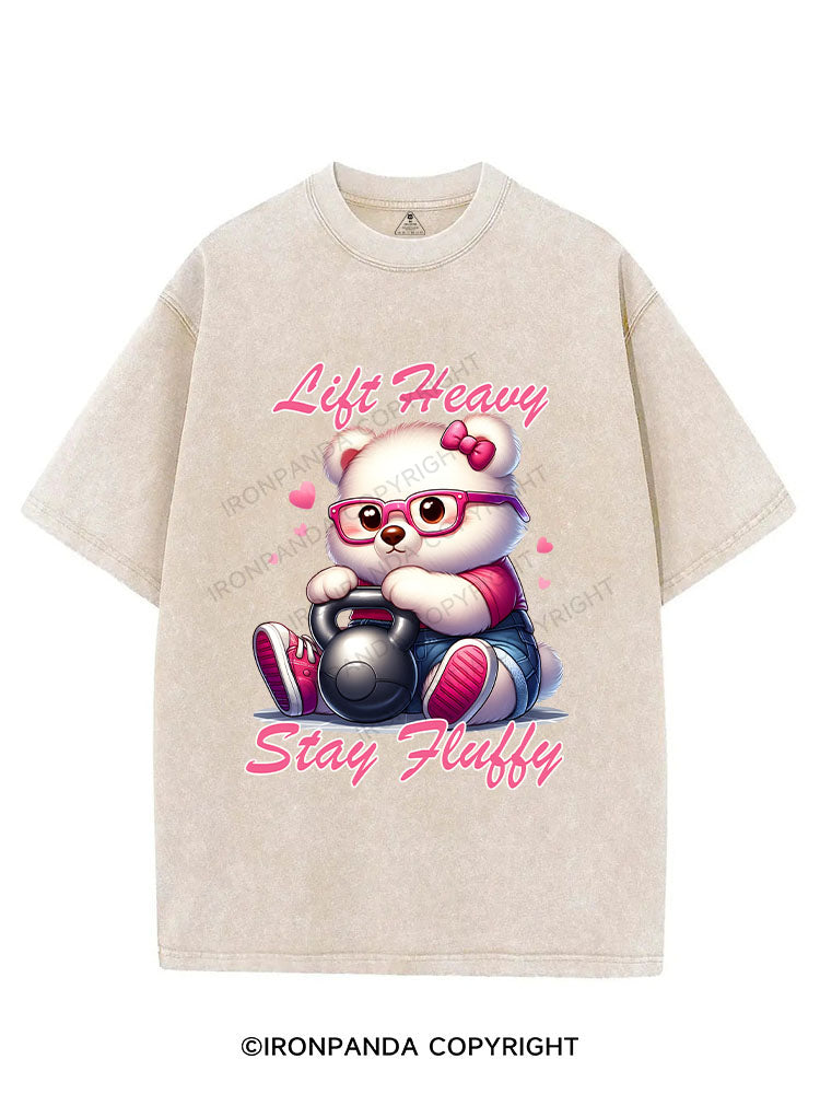 Lift Heavy, Stay Fluffy VINTAGE GYM SHIRT
