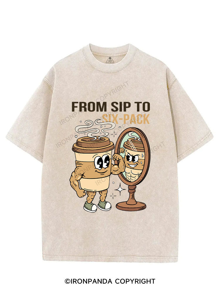 From Sip to Six-Pack VINTAGE GYM SHIRT
