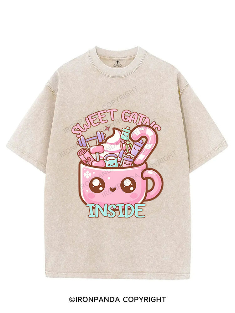 Sweet Gains Inside VINTAGE GYM SHIRT