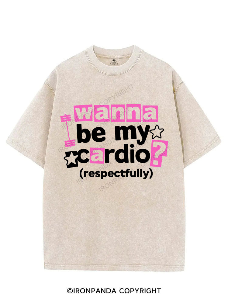 Wanna be my cardio？VINTAGE GYM SHIRT