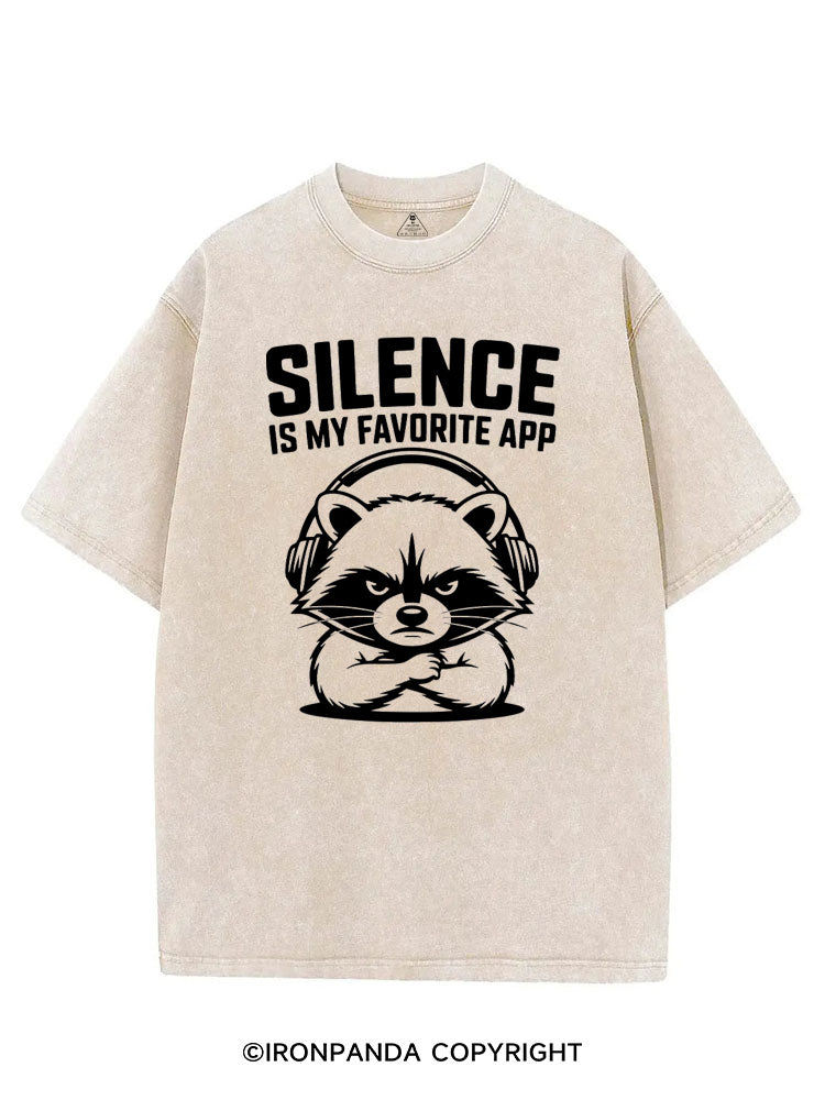 SILENCE IS MY FAVORITE APP VINTAGE GYM SHIRT