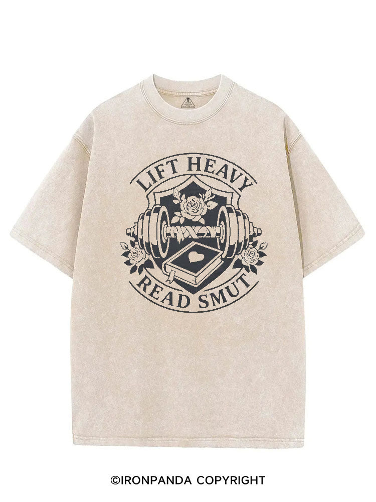 LIFT HEAVY READ SMUT FITNESS VINTAGE GYM SHIRT