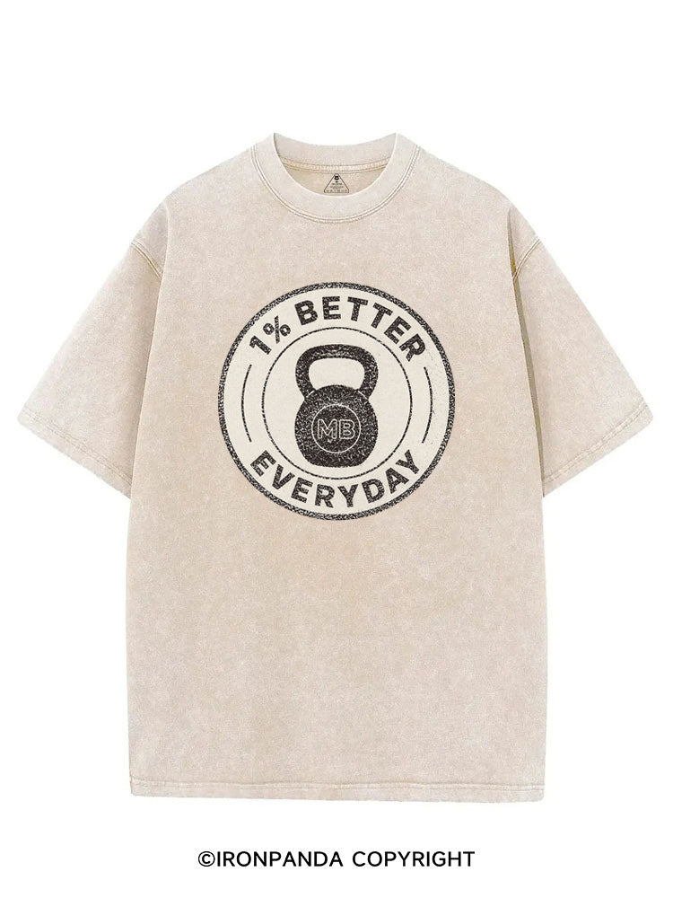1% BETTER EVERYDAY WORKOUT VINTAGE GYM SHIRT