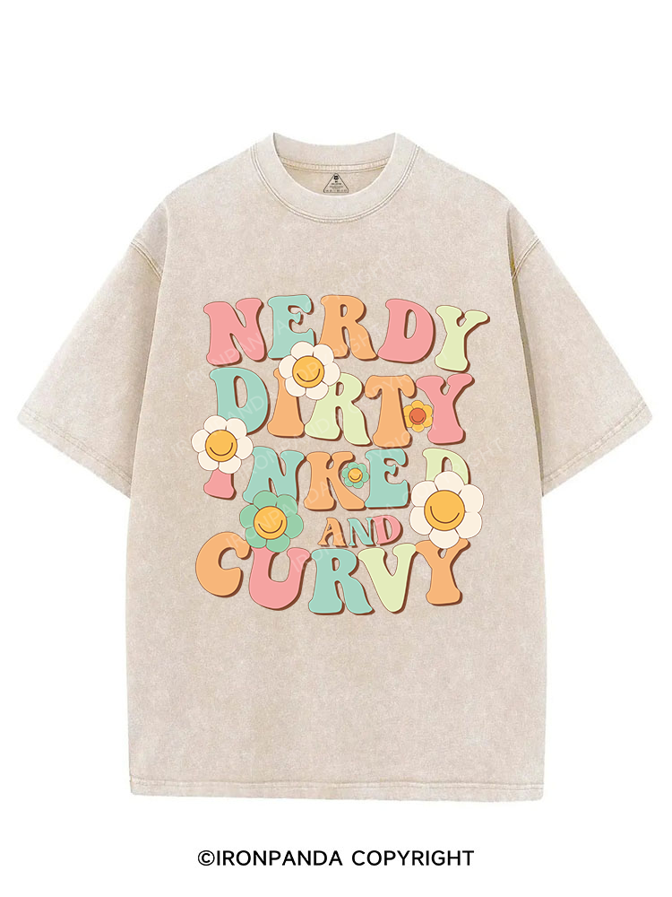 NERDY, DIRTY, INKED AND CURVY VINTAGE GYM SHIRT