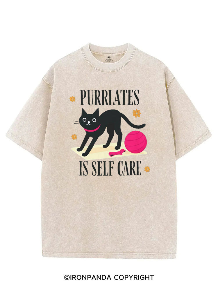 PURRLATES IS SELF CARE VINTAGE GYM SHIRT