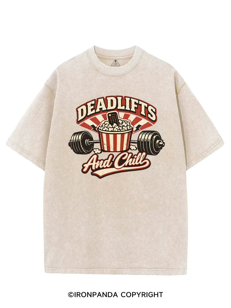 DEADLIFTS AND CHILL VINTAGE GYM SHIRT