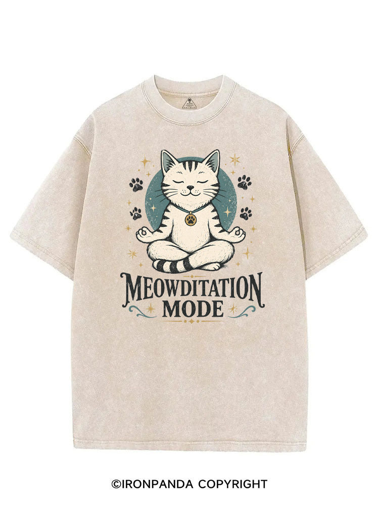 MEOWDITATION MODE VINTAGE GYM SHIRT