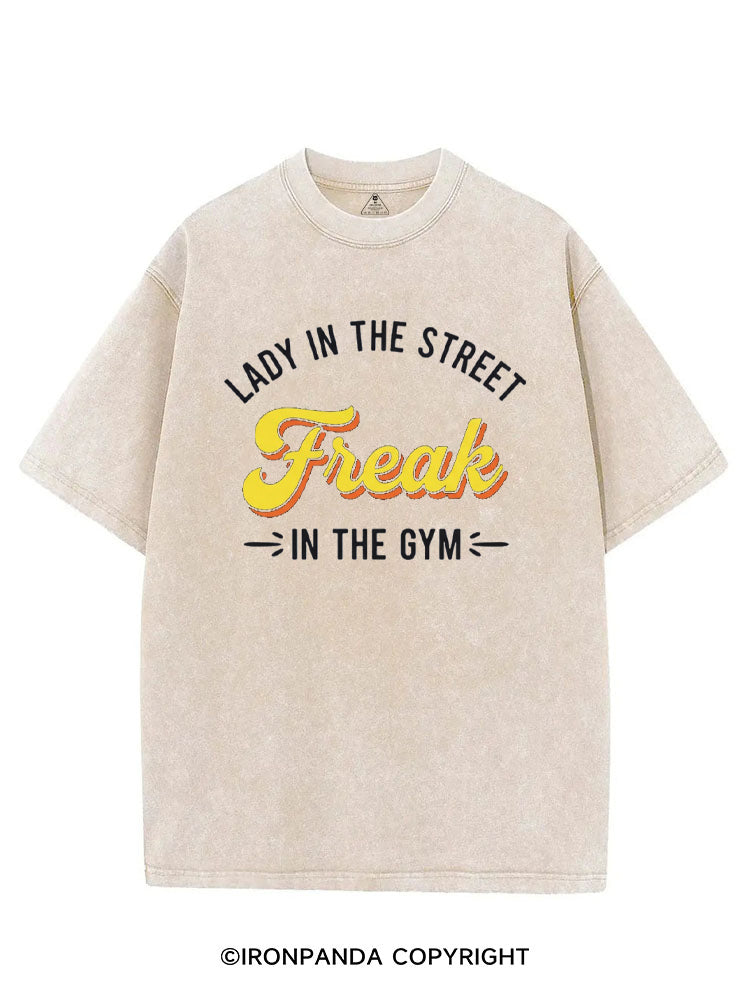 LADY IN THE STREET FREAK IN THE GYM VINTAGE GYM SHIRT