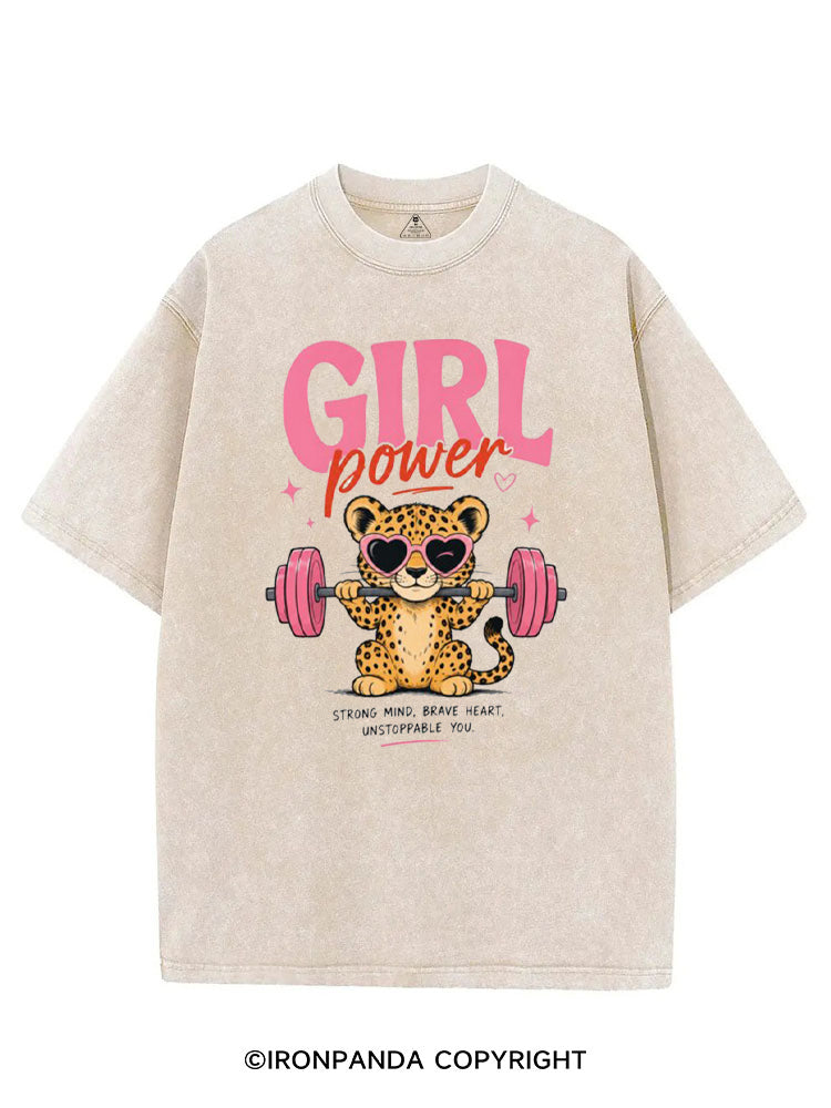 GIRL POWER STRONG MIND BRAVE HEART UNSTOPPED YOU VINTAGE GYM SHIRT