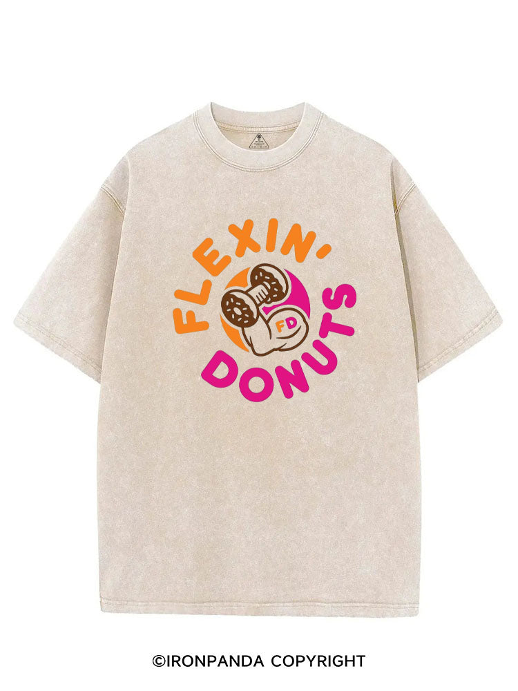 FLEXIN' DONUTS VINTAGE GYM SHIRT