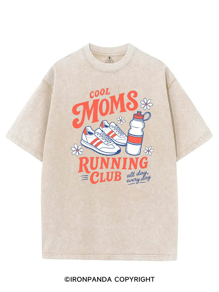 COOL MOMS RUNNING CLUB ALL DAY EVERY DAY VINTAGE GYM SHIRT