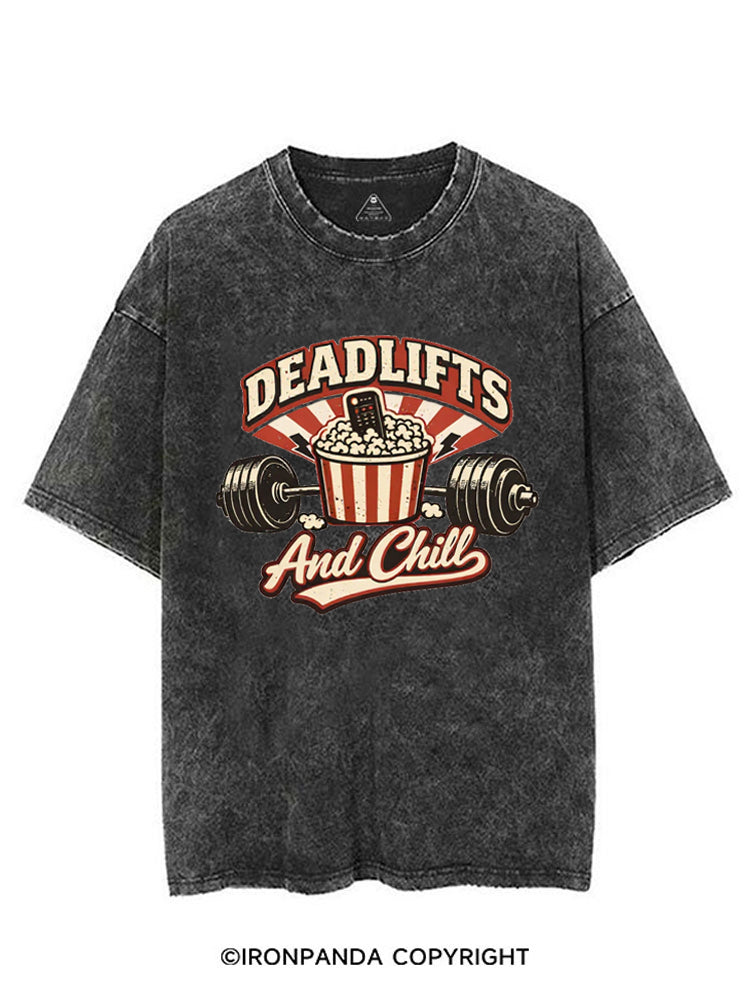 DEADLIFTS AND CHILL VINTAGE GYM SHIRT
