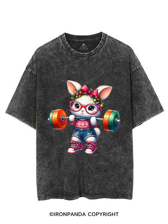 LIFTING THROUGH THE HOLIDAYS VINTAGE GYM SHIRT