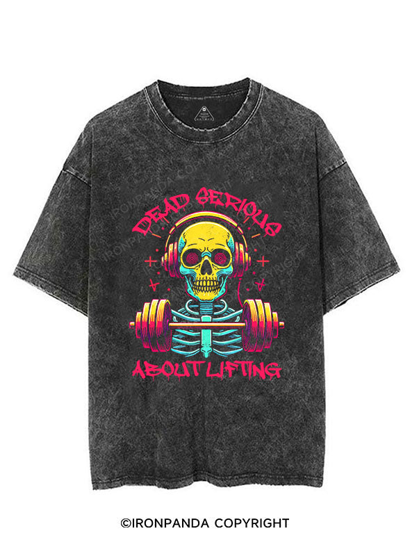 DEAD SERIOUS ABOUT LIFTING VINTAGE GYM SHIRT