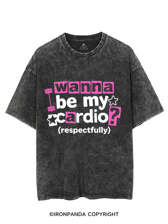 Wanna be my cardio？VINTAGE GYM SHIRT