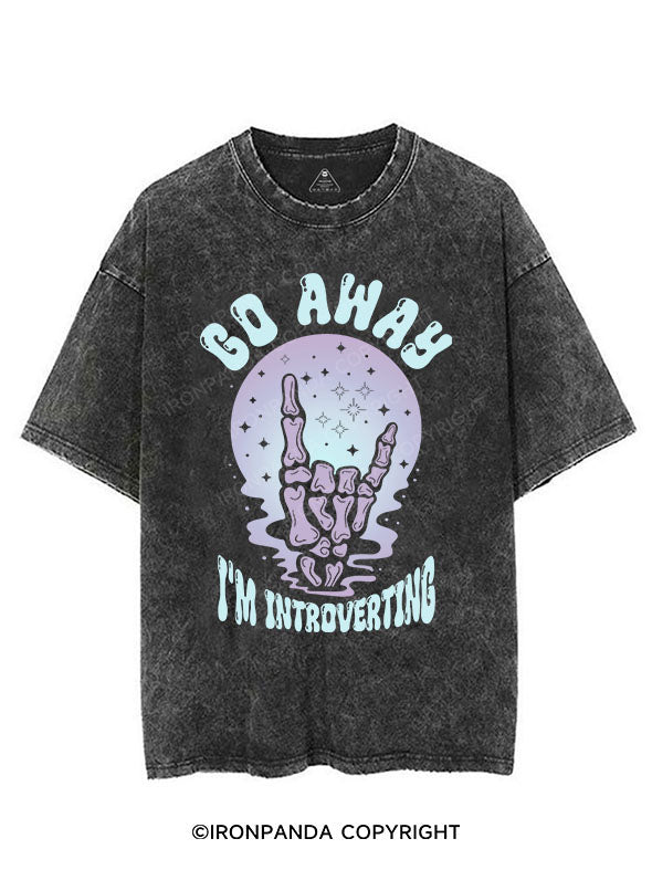 GO AWAY I'M INTROVERTING VINTAGE GYM SHIRT