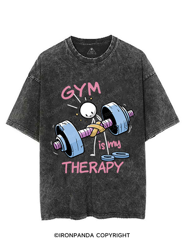 GYM IS MY THERAPY VINTAGE GYM SHIRT