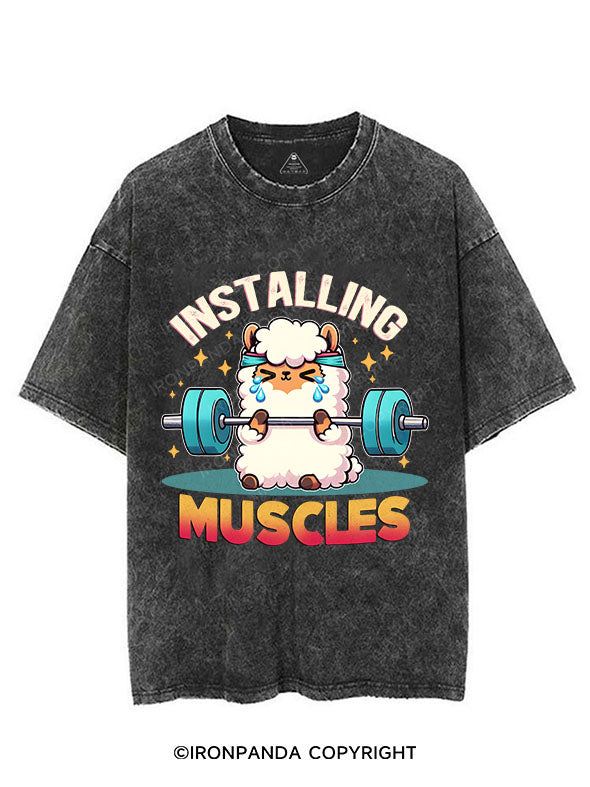 INSTALLING MUSCLES VINTAGE GYM SHIRT