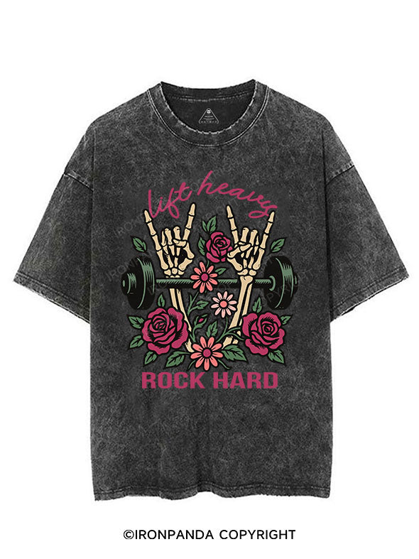 LIFT HEAVY, ROCK HARD VINTAGE GYM SHIRT