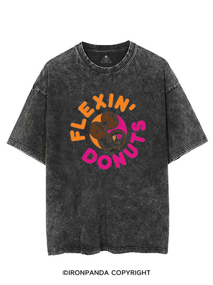 FLEXIN' DONUTS VINTAGE GYM SHIRT