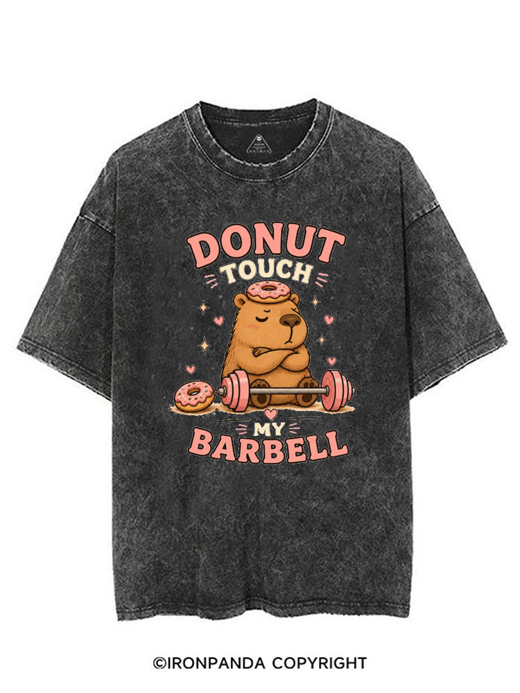 DONUT TOUCH MY BARBELL CAPYBARA VINTAGE GYM SHIRT